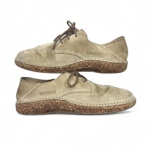 Birkenstock Gary Tan Khaki Suede‎ Shoes Slip On Women 9 Men 7 Comfort Lace Up